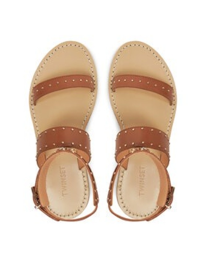 TWINSET Sandały 251GCJ04C Brązowy