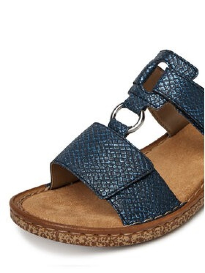 Rieker Klapki 628P9-14 Granatowy