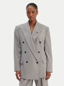 HUGO Marynarka Antegi 50554018 Szary Relaxed Fit