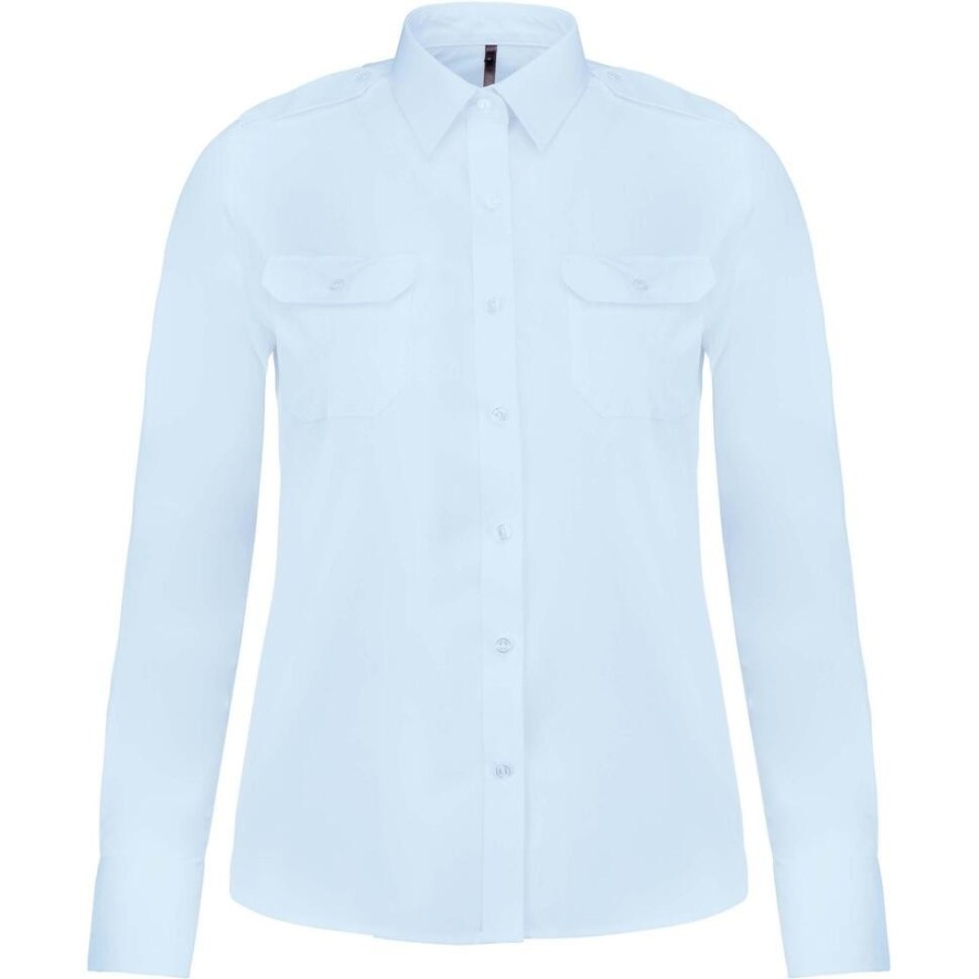 Koszula damska z długim rękawem Kariban Pilote