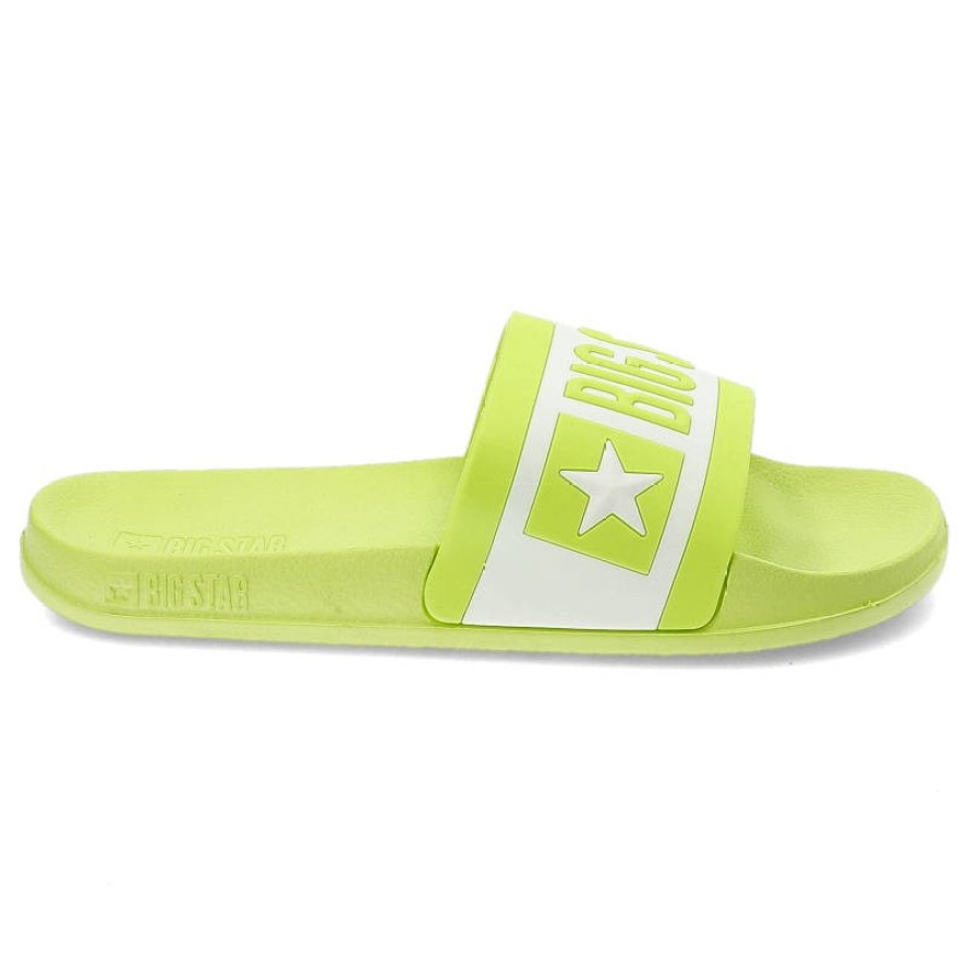 Zielone Klapki Big Star Wodoodporne Buty Damskie