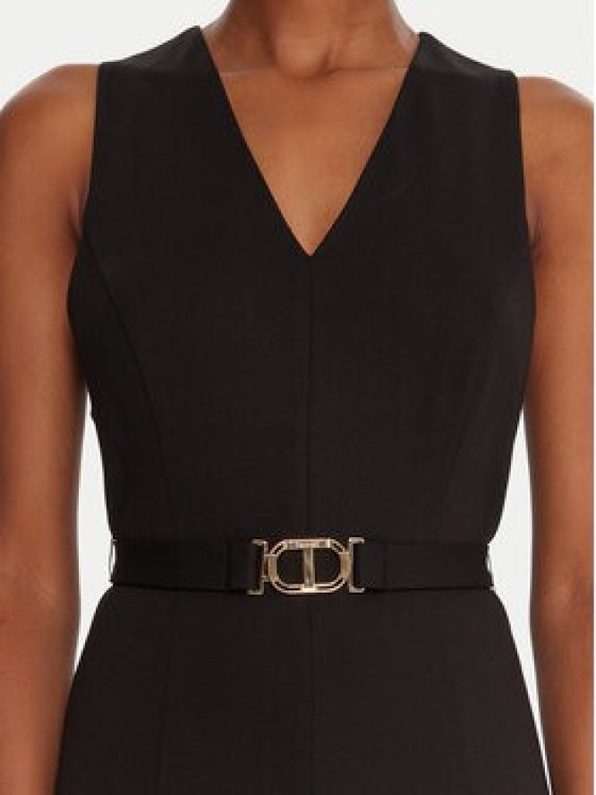 TWINSET Sukienka koktajlowa 252TP2606 Czarny Slim Fit