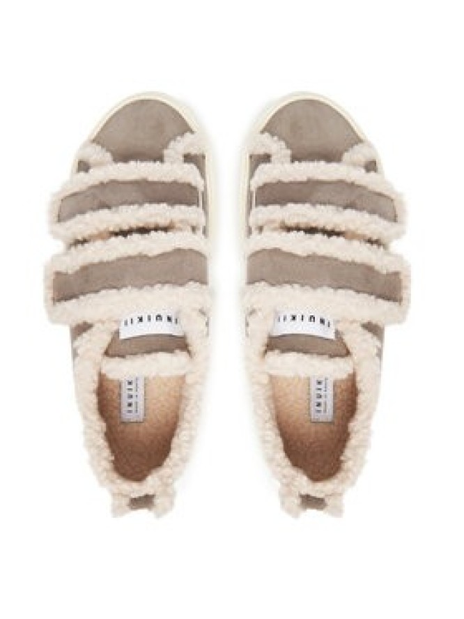 Inuikii Sneakersy Shearling Low Velcro 1001.001.0231 Szary