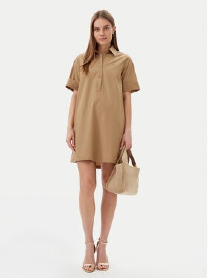 LOLA CASADEMUNT Sukienka koszulowa LS2516065 Beżowy Regular Fit