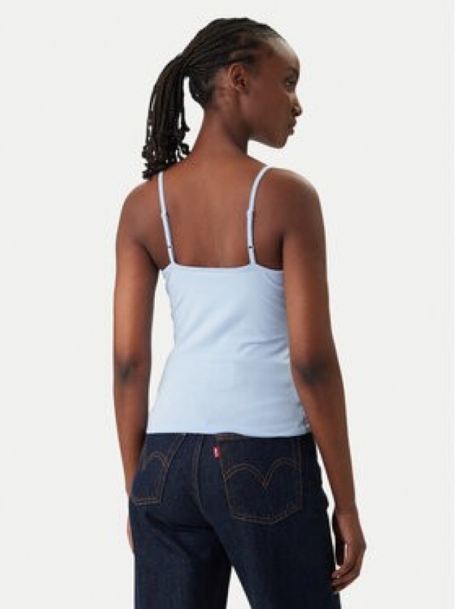 Tommy Jeans Top Essential DW0DW20675 Błękitny Slim Fit