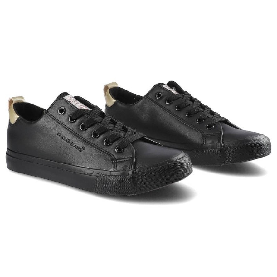 Czarne Trampki Cross Jeans Damskie Modne Półbuty