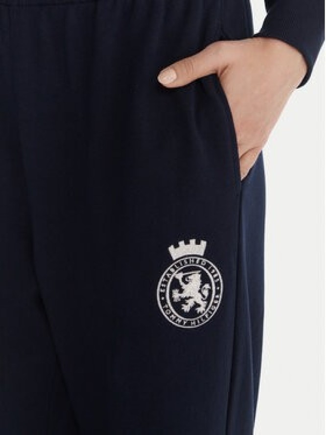 Tommy Hilfiger Spodnie dresowe UW0UW06081 Granatowy Wide Leg