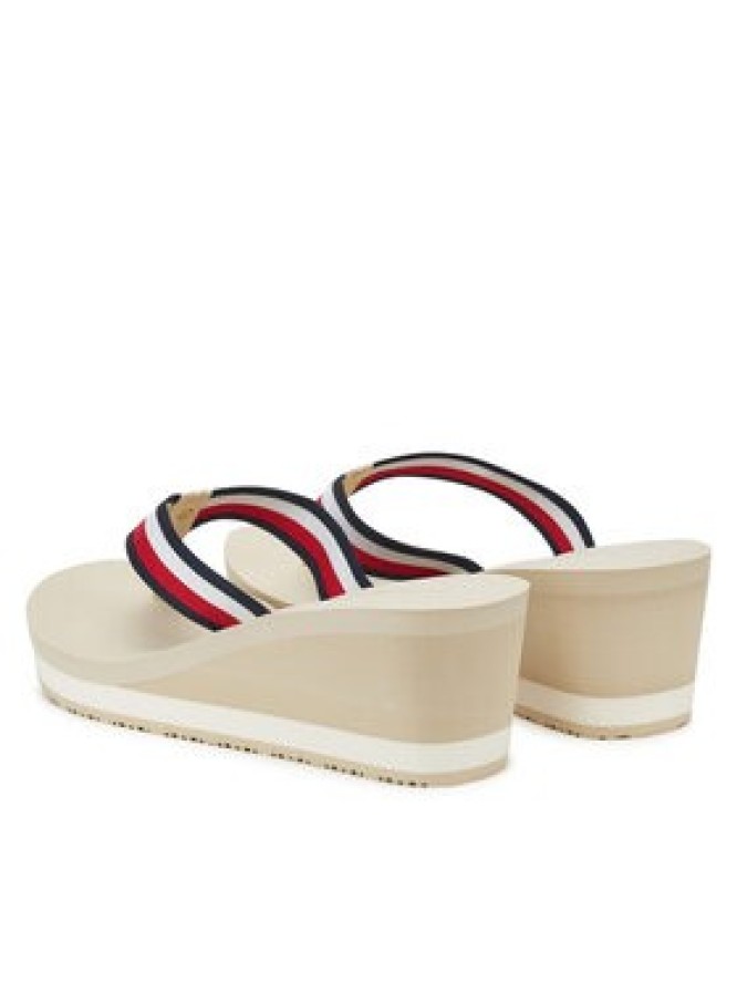 Tommy Hilfiger Japonki Th Corporate Wedge Beach Sandal FW0FW08520 Beżowy