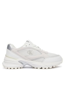 Calvin Klein Sneakersy Hike Runner Mesh Mix Met Mg YW0YW02009 Biały