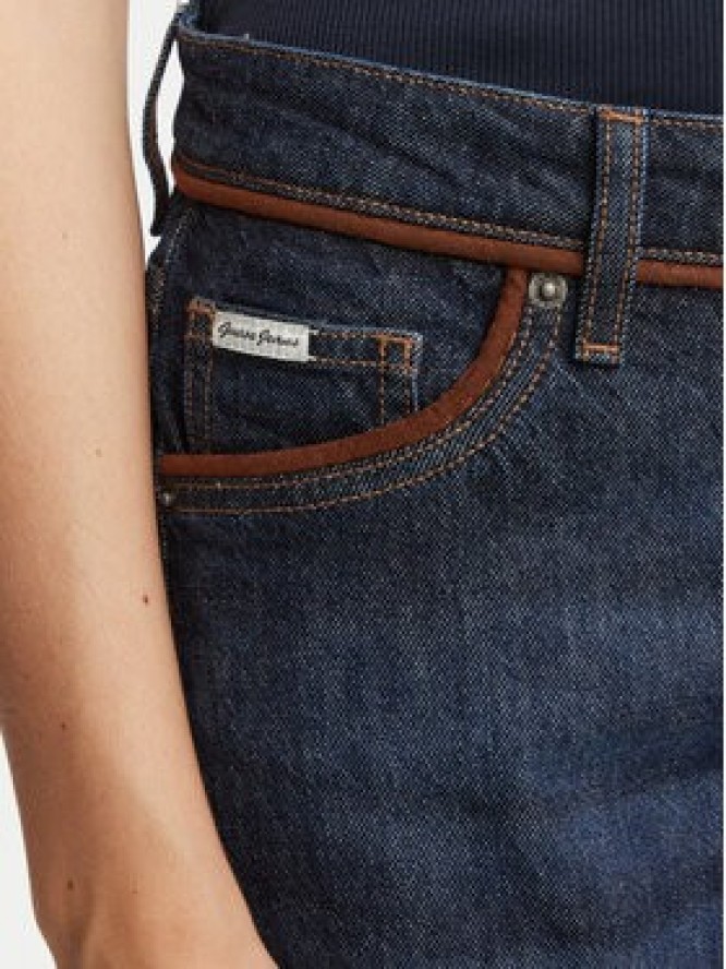 Guess Jeans Jeansy W6BA0Y D1793 Granatowy Wide Leg