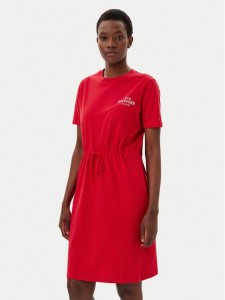 Tommy Hilfiger Sukienka codzienna WW0WW45529 Czerwony Regular Fit