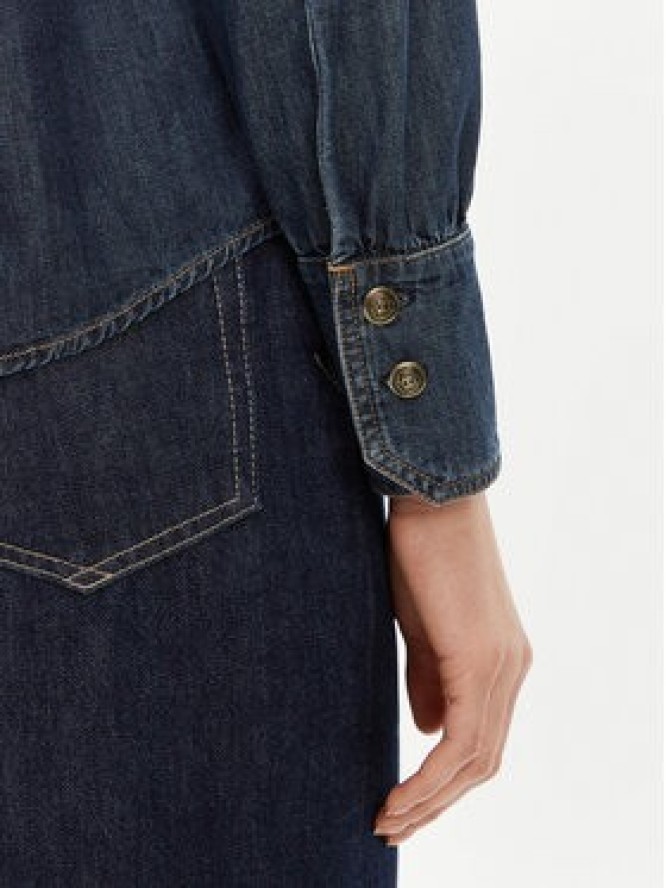 Marella Koszula jeansowa Nizere 2513111124 Granatowy Regular Fit