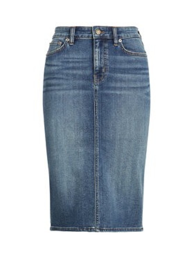 LAUREN RALPH LAUREN Spódnica jeansowa 200817846001 Granatowy Straight Fit