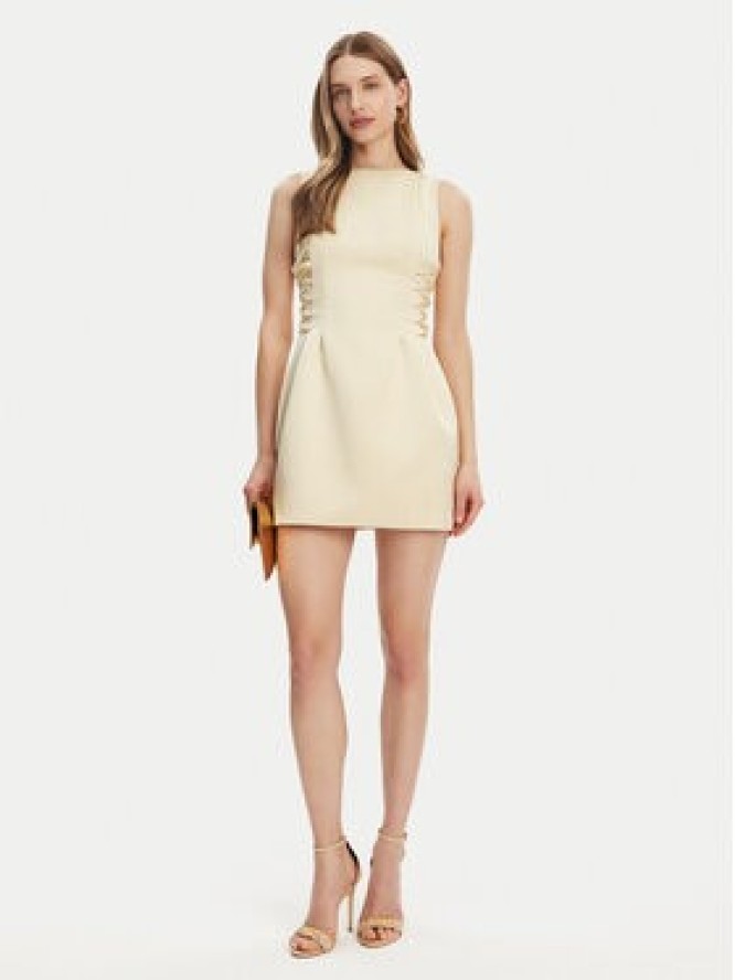 Elisabetta Franchi Sukienka koktajlowa AB-772-51E2-DC7 Żółty Slim Fit