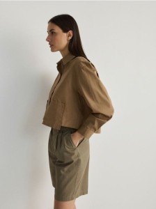 Szorty z kantem - zielony