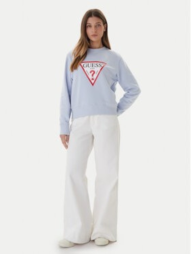 Guess Bluza W2YQ16 KBA11 Błękitny Regular Fit