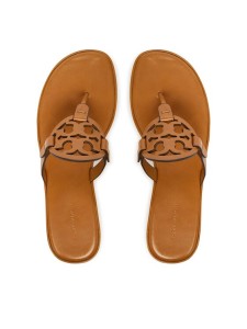 Tory Burch Japonki Miller Wedge 175318 Brązowy
