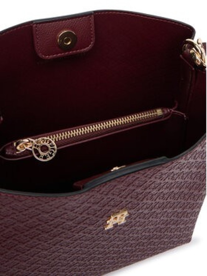 Tommy Hilfiger Torebka Th Icon Shoulder Bag Mono AW0AW19000 Bordowy