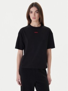 Hugo T-Shirt 50490593 Czarny Relaxed Fit