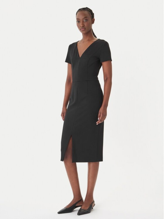 HUGO Sukienka koktajlowa Kalamara-3 50533641 Czarny Slim Fit