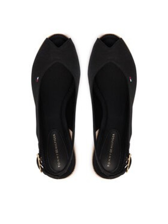 Tommy Hilfiger Espadryle Mid Wedge Espad Slingback FW0FW09228 Czarny