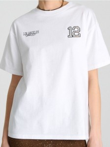 Koszulka z napisem - kremowy