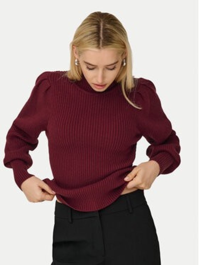 ONLY Sweter Katia 15232494 Bordowy Regular Fit