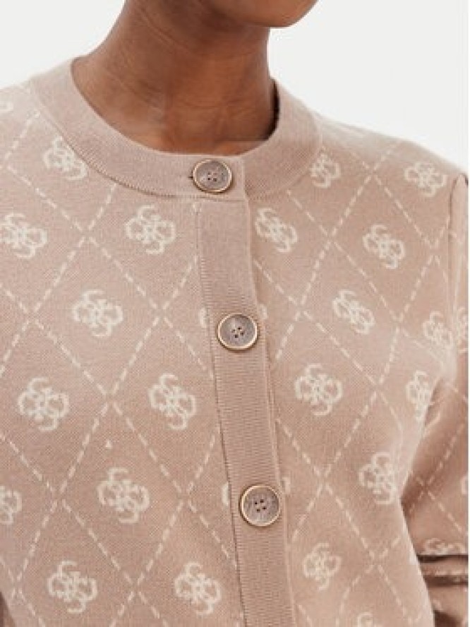 Guess Kardigan W4BR0D Z3JD2 Beżowy Regular Fit