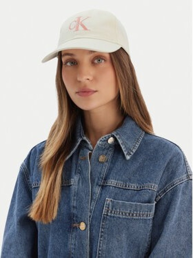 Calvin Klein Jeans Czapka z daszkiem Monologo LV04K5026G Żółty
