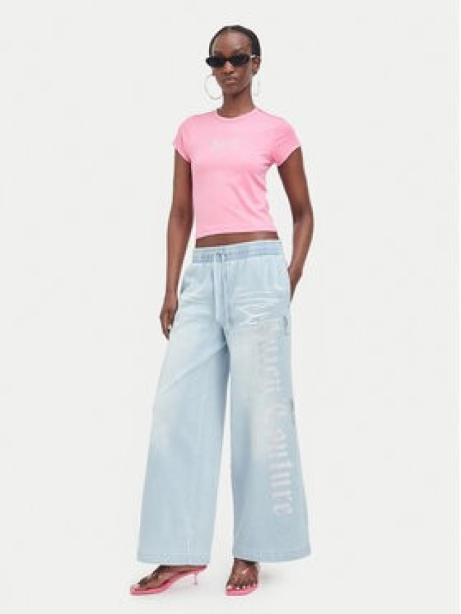 Juicy Couture T-Shirt JCWCT226326 Różowy Slim Fit
