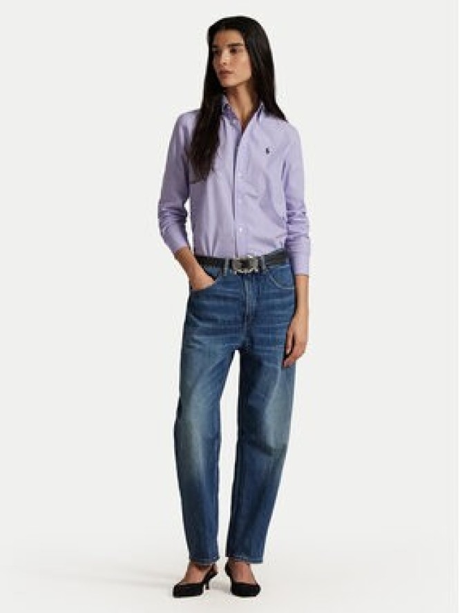 Polo Ralph Lauren Koszula 211941509003 Fioletowy Slim Fit