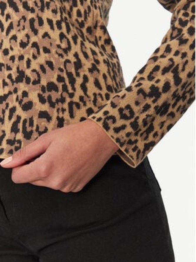 Pieces Sweter Seo 17156343 Brązowy Regular Fit