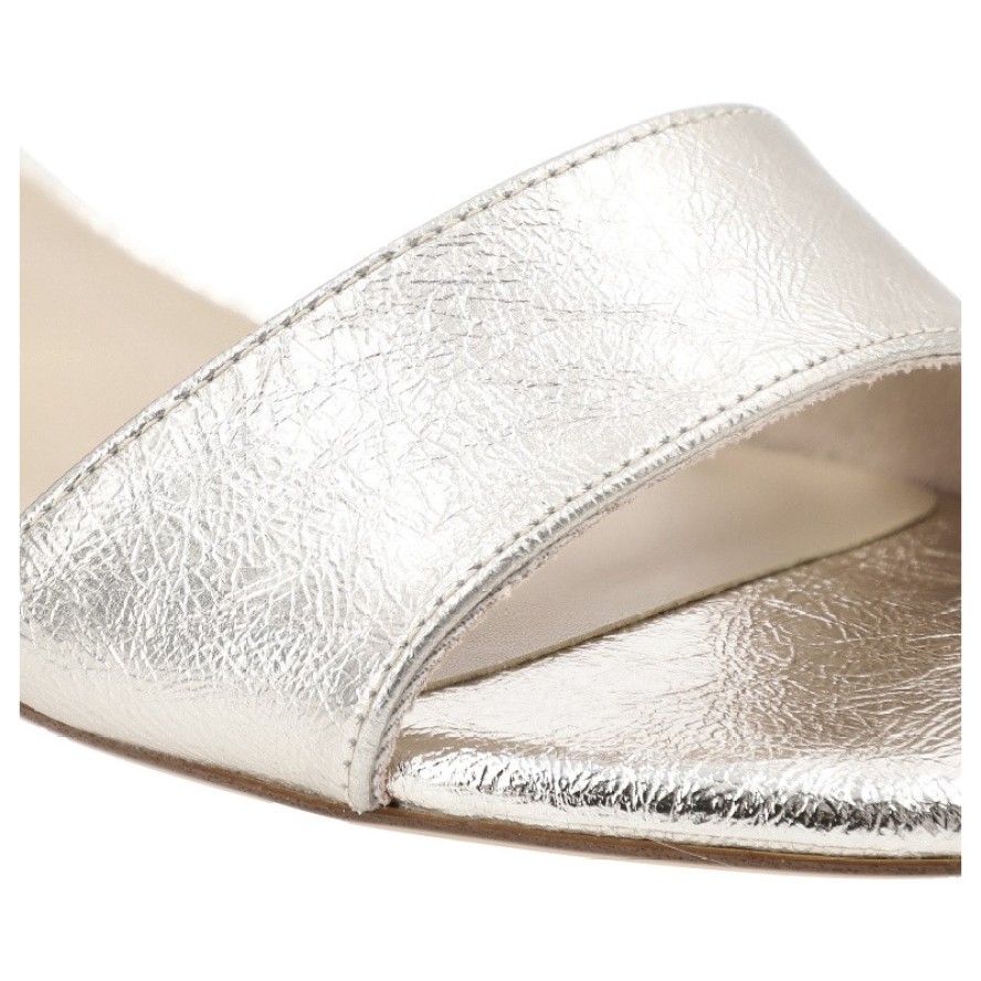 Srebrne Sandały Tamaris Eleganckie Obuwie Damskie Na Obcasie