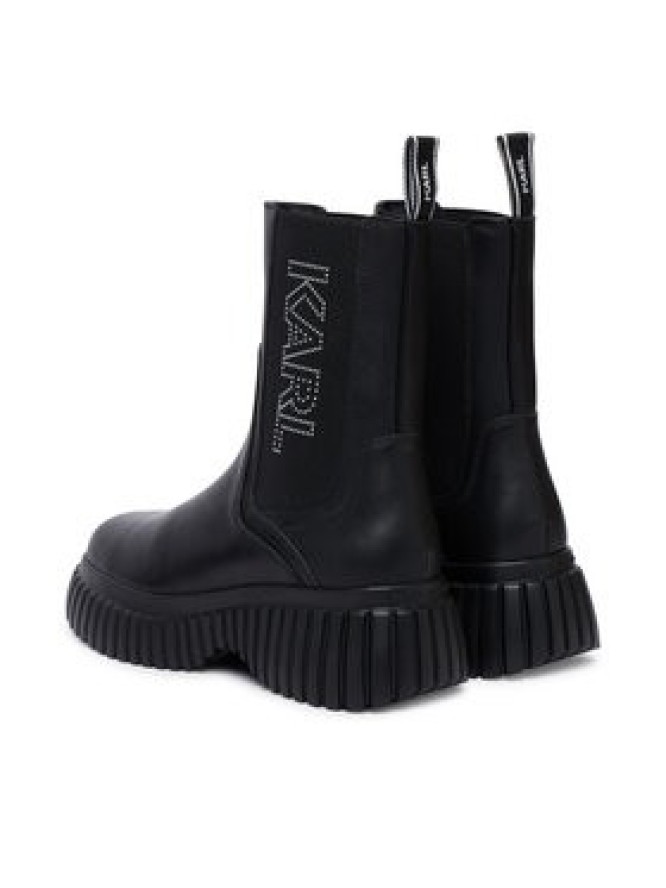 KARL LAGERFELD Botki Kreeper Wedge KL44460 Czarny