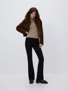 Spodnie z wiskozą - czarny