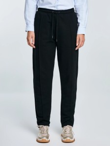 Spodnie damskie dresowe z przeszyciem czarne Pixelinap 906