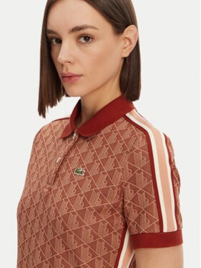 Lacoste Sukienka codzienna EF2655 Brązowy Slim Fit