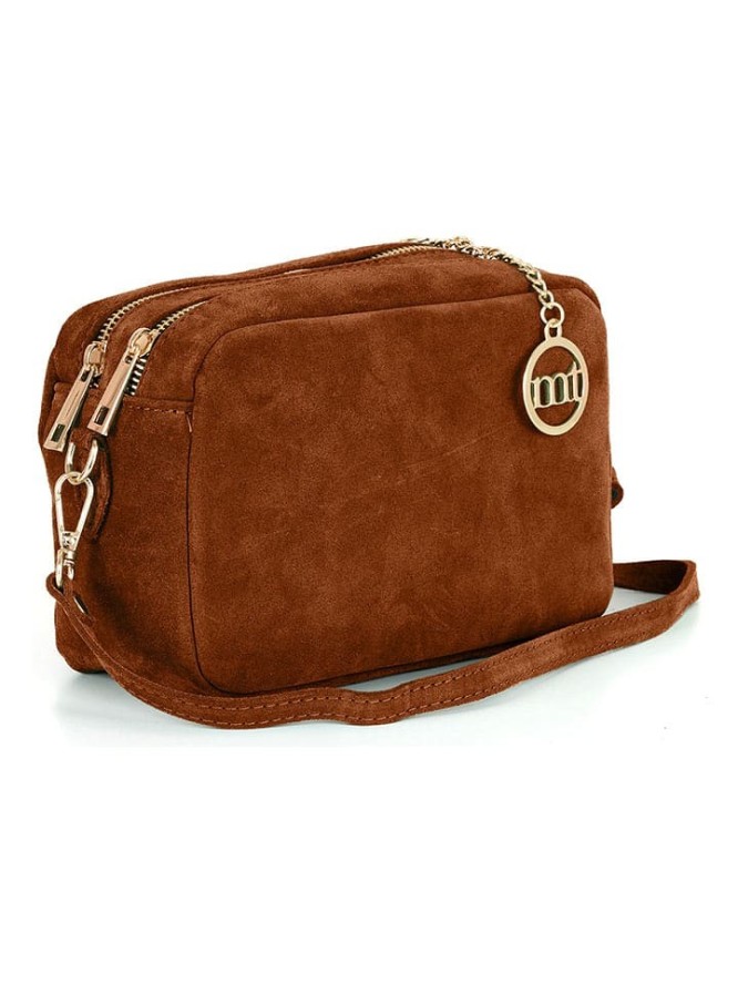 Mia Tomazzi Skórzana torebka "Vittadini" w kolorze brązowym - 23 x 16 x 11 cm rozmiar: onesize