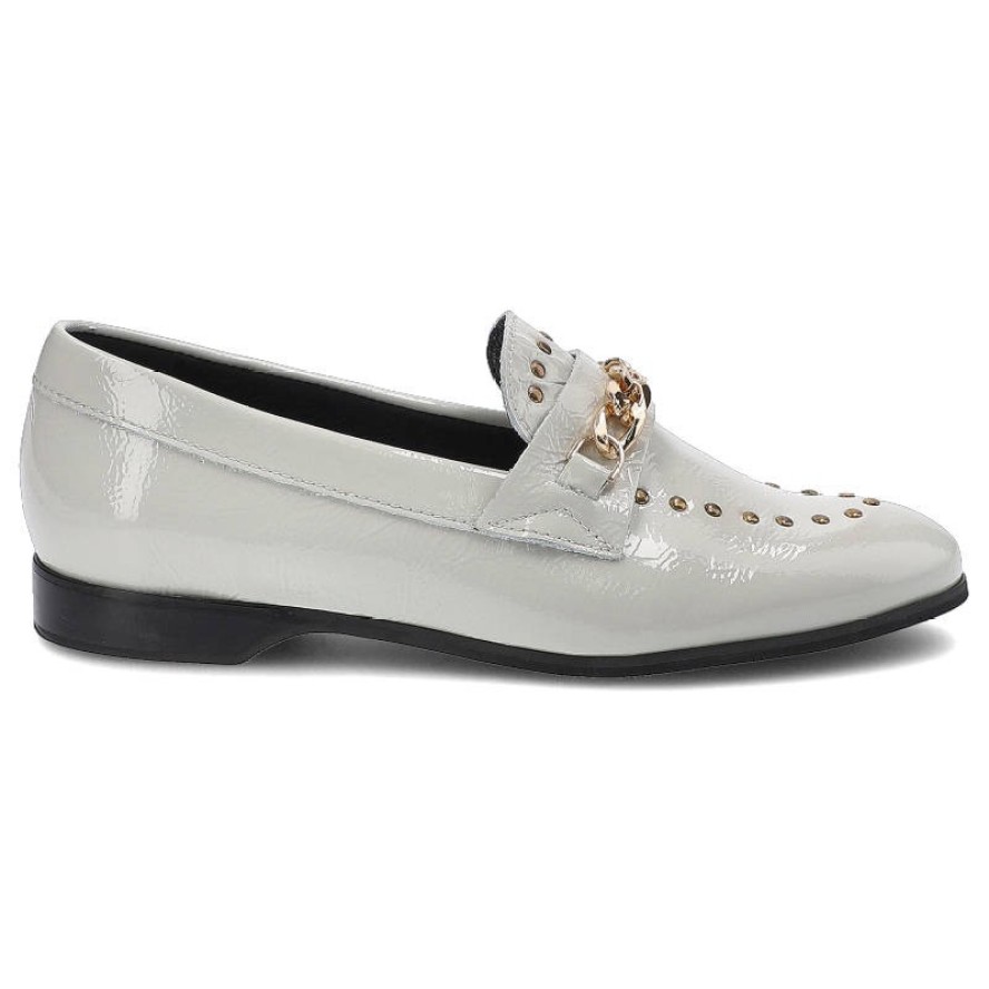 Szare Lordsy Lamanti Damskie Stylowe Obuwie