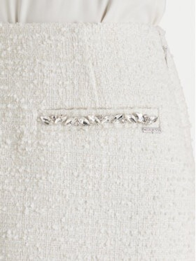 Guess Spódnica mini W6RD56 WJ632 Écru Regular Fit