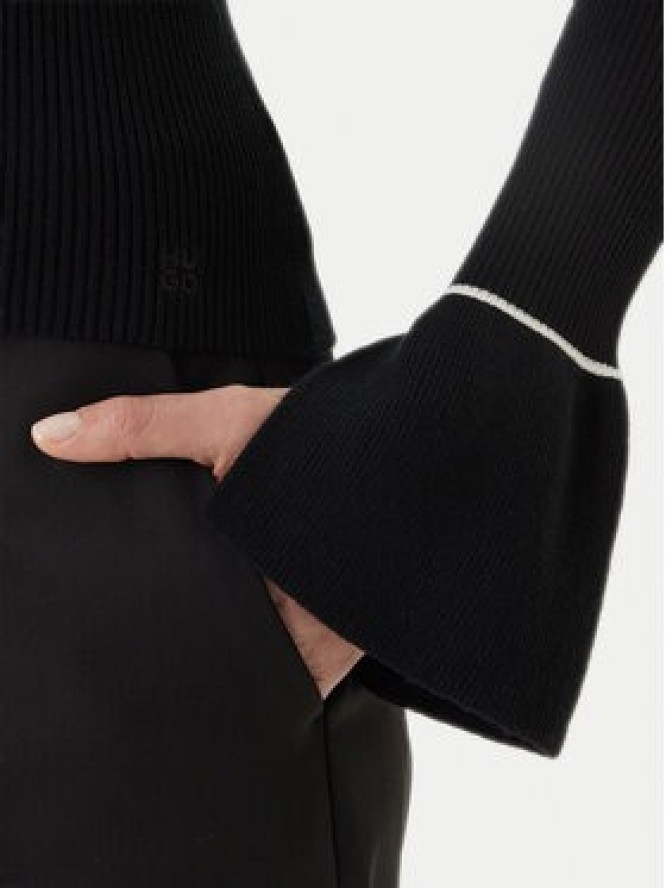 HUGO Sweter Samur 50554077 Czarny Slim Fit