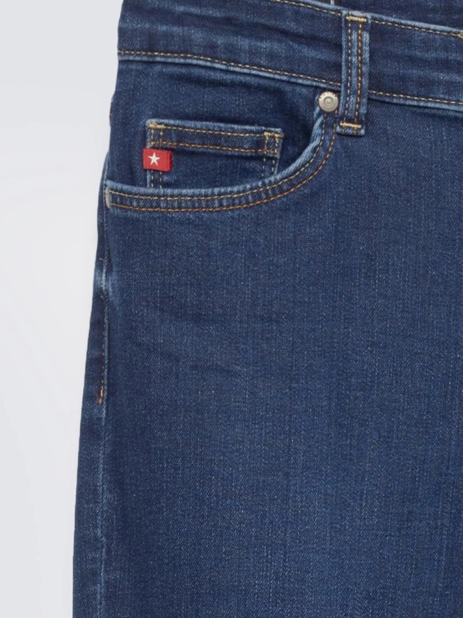 Jeansy damskie skinny z wysokim stanem granatowe Clara 658