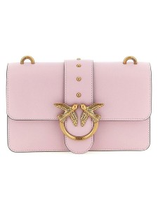 Pinko Skórzana torebka w kolorze jasnoróżowym - 21 x 13 x 7 cm rozmiar: onesize