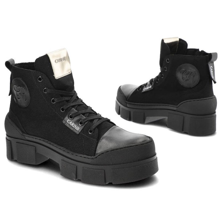 Czarne Botki Carinii Modne Buty Damskie