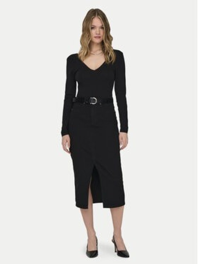 ONLY Spódnica jeansowa Siri 15324365 Czarny Regular Fit