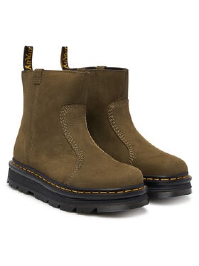 Dr. Martens Botki ZEBZAG Rigger Olive Wyoming DM42022300 Zielony