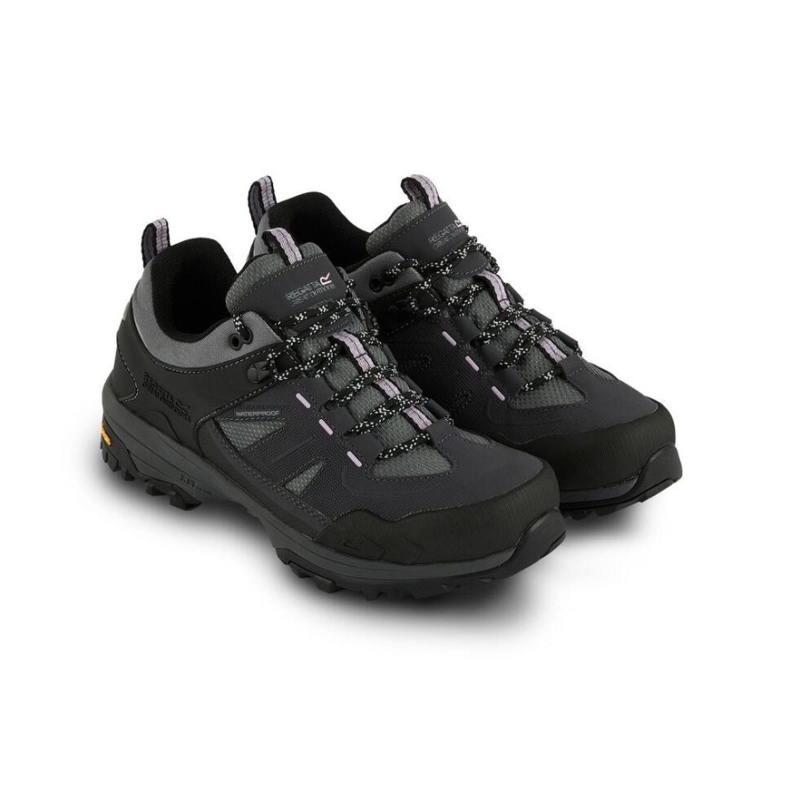 Buty damskie trekkingowe niskie z membraną Regen Vibram