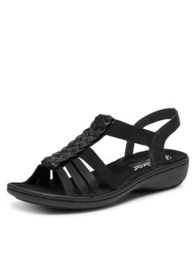 Rieker Sandały 60809-00 Czarny