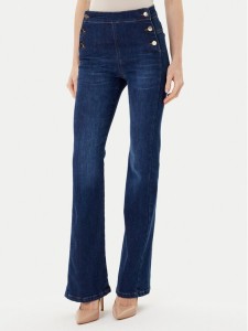 Rinascimento Jeansy CFC0124950003 Niebieski Flare Fit