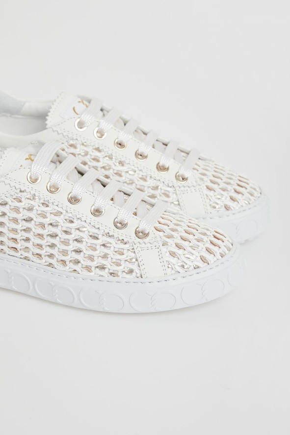 Sneakersy damskie skórzane CESARE CASADEI